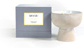 Blueme Happiness Candle | Yuzu & Ginger | 3 Wick - Refillable Wellness Candle with Essential Oils, Hand Finished & Poured Soy Wax Blend Ceramic Vessel, Natural Cotton Wicks | Medium 12 oz