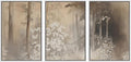 MUDECOR Framed Wall Art Print Set Neutral Forest Landscape Beige and Gray Watercolor Illustrations Realism Decorative for Living Room, Bedroom, Office - 16"x24"x3 White
