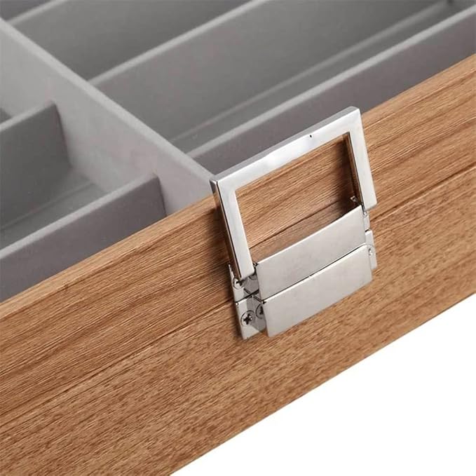 Eyeglass Sunglass Storage Box 8 Slot Wooden Glasses Display Case Organizer Jewelry Holder Collection