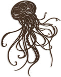 SIGNLEADER Metal Wall Art Decor Octopus Minimalist Modern Abstract Wall Sculpture Hangings Home Decoration for Living Room, Bedroom, Bathroom, Kitchen, Outdoor - 18" Bronze