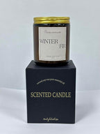 Fir Scented Candles for Home, Natural Soy Wax Aromatherapy Non Toxic Winter Fir Candle Gifts for Women Men, Home Fragrance Decoration Glass Jar Candle for Meditation and Relaxation (9oz)