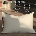 Luxurious Down Pillows - Standard Size, High Fill Power, Breathable Cotton Blend Shell,Down Pillow Ideal for Every Night (Ivory White, Queen (Pack of 1))