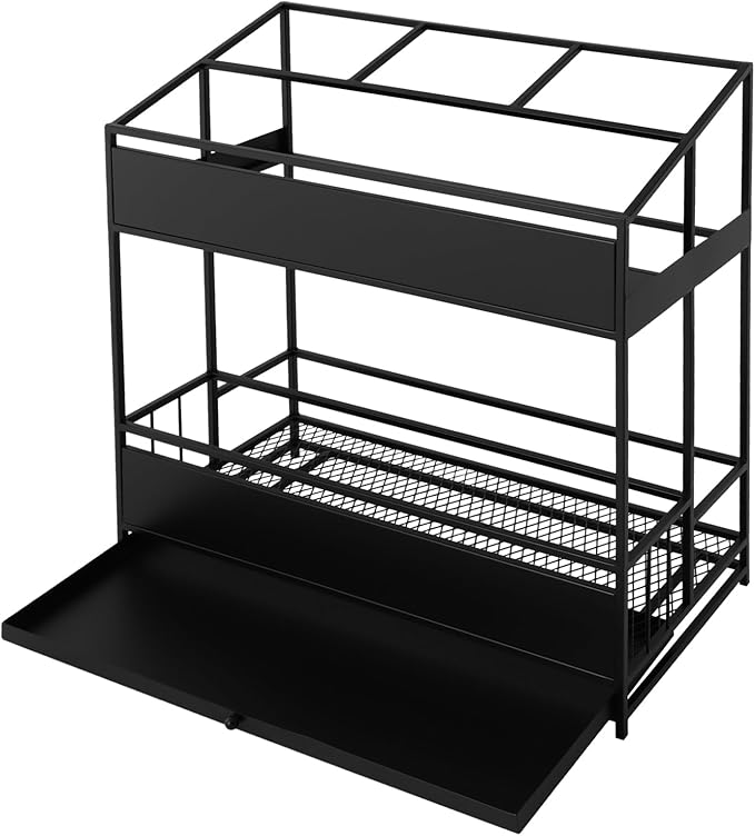 Commercial Metal Umbrella Holder Umbrella Stand with Drip Tray Entrance Umbrella Organizer Large Capacity Umbrella Rack for Home, Office, Apartment, Hotel (Black, 26.8 * 12.6 * 27.6in)