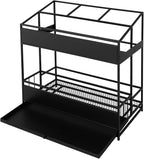 Commercial Metal Umbrella Holder Umbrella Stand with Drip Tray Entrance Umbrella Organizer Large Capacity Umbrella Rack for Home, Office, Apartment, Hotel (Black, 26.8 * 12.6 * 27.6in)