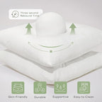 Ashler Throw Pillows Insert- 16x16 Pillow Inserts with Air Layer, Premium Bed and Couch Pillows - Indoor Decorative Throw Pillow, Square Cushion Sham Stuffer, Pack of 4, White