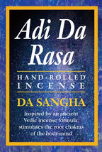 Adi Da Rasa Da Sangha All Natural Incense: Vedic Formula Stimulates Root Chakra - 20 Sticks Long Burn for Meditation - Handmade India