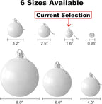 White 1.6" Small Christmas Balls Christmas Tree Decoration Ornaments Shatterproof Hanging Balls for Birthday Halloween Holiday Wedding Decorations Set of 36pcs