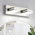 OKELI 2-Light Bathroom Vanity Light Fixture Brushed Nickel Modern Mirror Front Lamp for Bathroom, Stairs, Hallway Bedside Dimmable Cold White 24W ETL Listed, 350° Adjustable Lamp Head