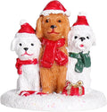 NINIPAPA Christmas Village Accessories 3 Doggy Send for Santa's Villages Cute Resin Christmas Ornaments Decoration