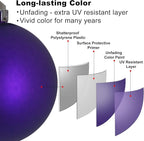 Purple 3.2" Large Christmas Balls - Christmas Tree Decoration Ornaments Shatterproof Hanging Balls for Birthday Halloween Holiday Wedding Decorations Set of 18pcs