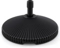Giantex Fillable Umbrella Base - 55 lbs HDPE Patio Umbrella Stand, Water or Sand Filled, Shell Texture, 3 Hole Rings, Portable Pole Holder for Outdoor Poolside Deck Garden Beach, Round
