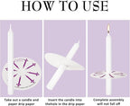 100 pcs Church Candles with Drip Protectors for Devotional Candlelight Vigil Service, Unscented White 5" H X 1/2" D, No Smoke, Shabbat, Praye