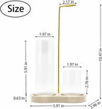 2 in 1 Incense Holder for Sticks, Glass Incense Holder with Ash Catcher, Wooden Incense Burner with Storage, for Home Decor & Spa Yoga Meditation Room Décor