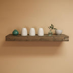 Urbandi Rustic Distressed Floating Shelves, Set of 2, Handmade Out of Pine Wood, 3 Inch Thick, Made in USA (Aged Barrel, 36Lx3Hx8D)