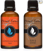 Eternal Essence Oils 2 Pack 30ml Premium Fragrance Oil - Sun & Sand and Honolulu Sun Type - for Candle, Soap Making, Aromatherapy, Diffusers, Home Care, & Humidifiers
