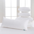 Oubonun 12 x 16 Throw Pillow Inserts, Firm and Fluffy Decorative Pillows for Couch Bed Sofa with Soft Cotton Cover White Cushion with Down Alternative Pack of 2