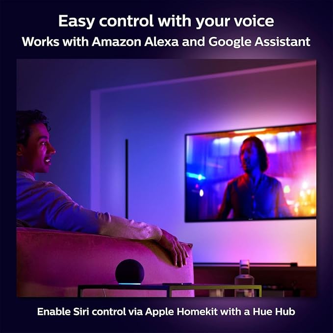 Philips Hue Signe Smart Floor Lamp, White - White and Color Ambiance LED Color-Changing Light - 1 Pack - Indoor - Control with Hue App - Works with Alexa, Google Assistant, and Apple Homekit