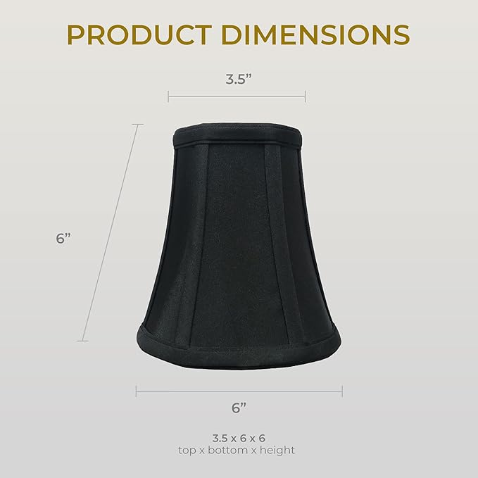 Royal Designs, Inc BSO-704FC-6BLK Regal lampshades, Black