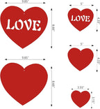 TUPARKA 25 Pcs Valentine's Lawn Decorations，Hanging Hearts for Valentine' Day Decoration Wedding and Party Supplies, Mixed Size