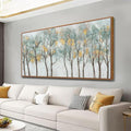 Wall Art Modern Artwork Canvas Prints Framed Picture Green Plant Forest Abstract Tree Contemporary Wall Art Bedroom Living Room Office Decoration Framed Ready To Hang 24x48 Inch