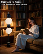 Lightdot Black Globe Floor Lamp with 3 Color Temperatures LED Bulbs Included,Dimmable Floor Lamps with Touch Switch,Unique Modern Standing Tall Lamp for Bedroom Living Room/Sofa Beside/Corner Decor