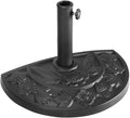 Giantex 20" Outdoor Patio Half Round Umbrella Base Stand Black W/ 9Ft Half Round Umbrella (Stand)
