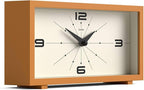 JONES CLOCKS® Odeon Desk Clock | Modern Rectangular Design | Mustard Yellow | Stylish Retro Look for Shelf, Table, Mantel or Bedside