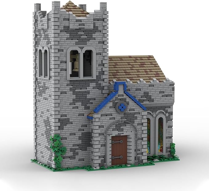 MOC-203438 Medieval Village Monastery Building Set, Modular Building Model Set 8036PCS for Adults, Collectible Display Model Gift (7480PCS)