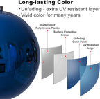 Royal Blue 8.0" Extra Large Christmas Ornaments - Christmas Tree Decoration Balls Shatterproof Hanging Shiny Balls for Birthday Holiday Wedding Decorations Set of 2pcs