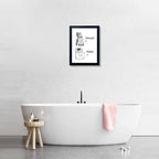 Boswaydeco Kids Bathroom Decor Wall Art Cute Children's Bathroom Wall Decor Small Funny Toliet Paper and Toothbrush Print Black and White Artwork for Guest Rom