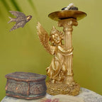 S-MANTIS Vintage Wall Sculpture, Antique Pediment Hallway Wall Art, Hand Painted Bird With Exquisite Wing And Feather Details, Aesthetic Room Decor Unique Gift (Antique Bird)