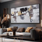 Wall Art Wall Decor Bedroom Pictures Artwork Abstract Wall Art Black And Gold Artwork Large Size Modern Painting Wall Decoration Pictures For Living Room Home Kitchen Office 30x60 Inch