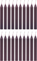 Alternative Imagination Black Chime Candles - 20 Pack of Unscented 4 Inch Mini Taper Candles - Dripless Long Burning Ritual Candles for Meditation, Protection, Banishing Negativity, & Home Decor