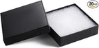 GEFTOL Jewelry Gift Boxes 20 Pack 3.5x3.5x1 Inch Cardboard Jewelry Boxes,Small Gift Boxes for Jewelry Earrings Necklaces Handmade Bangles Bracelets(Black)