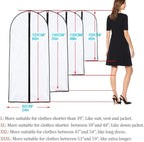 Garment Bags for Hanging Clothes 24'' x 48'' (Set of 6) Suit Covers for Closet Garment Bag Suit Cover for Suits Jacket Dresses Clothes Storage [Upgraded Version]