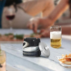Swans Ashtray with Lid, Outdoor Ashtrays for Patio, Stainless Steel Ashtray Odorless Smokeless for Home Office Balcony
