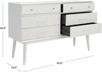 SAFAVIEH Couture Collection - Zack Grey 6-Drawer Wood Dresser with Silver Accents, Modern Storage Chest (DUP1004J)