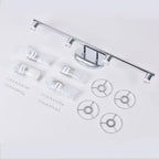 Crystal Bathroom Vanity Lights Over Mirror Chrome Vintage Wall Light Fixture 4-Lights Wall Sconce with K9 Crystal Shade Modern Kitchen Wall Lamp for Living Room Closet Hallway Apartment