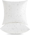 Oubonun 26x26 Outdoor Pillow Inserts (Pack of 2) - Square Waterproof Throw Pillow - Decorative Throw Pillows Insert for Couch Sofa Bed Patio Furniture - White Pillows