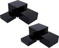 Red Co. Set of 3 Glossy Black Acrylic Cube Display Nesting Risers with Hollow Bottoms - 2 Pack
