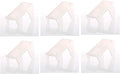 YBM HOME Double Shoe Storage Slots Organizer for Closet, Shoe Holder Space Saving Design, 6-Pack, 2161 Frosty White