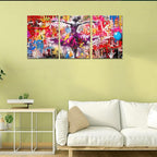 Novatique Graffiti Wall Art for Bedroom Banksy Street Wall Art Colorful Street Art Picture Print Pop Art Wall Decor for Living Room Bathroom,12" x 16" x 3Pcs