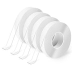 Art3d Double-Sided Tape (4-Roll of 10FT), Removable, Traceless, Washable, Reusable - Multipurpose Tape as Seen on TV (1/24" x 1/2" x 10', 4)