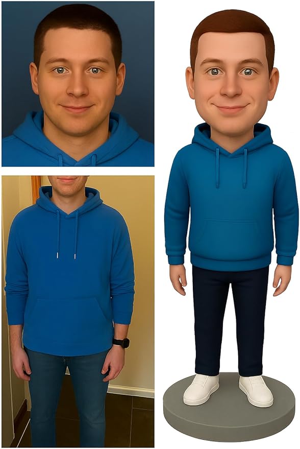 ZhenXinMW Custom Bobblehead – Personalized Funny Doll, Unique Handmade Gift for Birthday, Office, Friends & Family