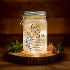 A Sister Is God's Way We Never Walk Alone Lighting – Birthday Gift for Sister – Mason Jar With Lights Gift Ideas With Sentimental Quote – Big or Little Sisters Present – Thoughtful Gifts for Sisters