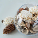Qingbei Rina Spring Potpourri Bags, Mangnolia Scented Potpourri Bowl Filler,White Decorative Dried Flowers,Home Fragrance Sachet,Vase Fillers,Bathroom Decor(10oz)