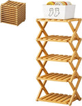 Upgraded The 9-Tier No-Assembly Bamboo Shoe Rack (3–9 Tier), Folding Bamboo Shoe Storage Rack with Zero Assembly Required and Space-Saving Design for Entryway Closet Apartment (Brown, 5 Tier)