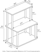 Furinno Turn-N-Tube 3-Tier Toolless Kitchen Storage Shelf, Columbia Walnut/Black