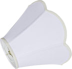 TOOTOO STAR Small scalloped lamp shades, 6" x 13" x 9.25" White Fabric lamp shade, Handmade DIY table lamp, floor lamp, wall lampshade