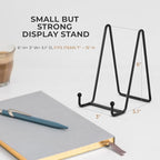 TR-LIFE 4 Pack 6 Inch Plate Display Stands -Picture Holder Stand for Decorative Plate, Book, Photo Frame Easel (Black)